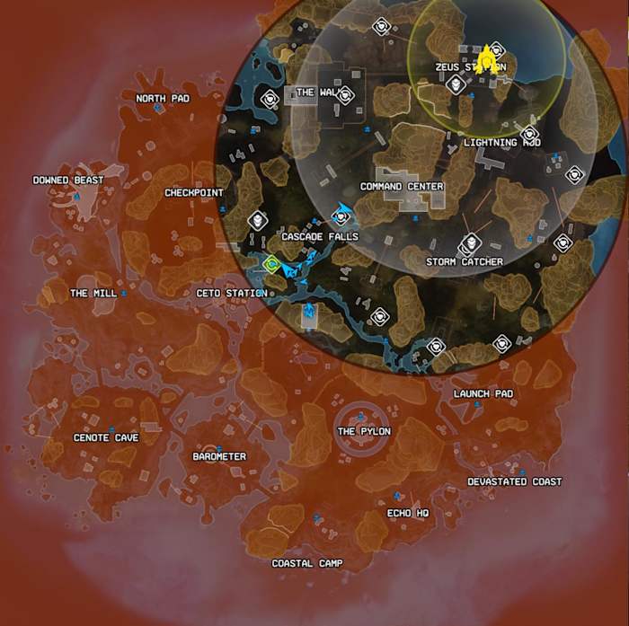 Storm Point Map in Apex Legends Kill Code Uprising LTM in the Uprising Collection Event.